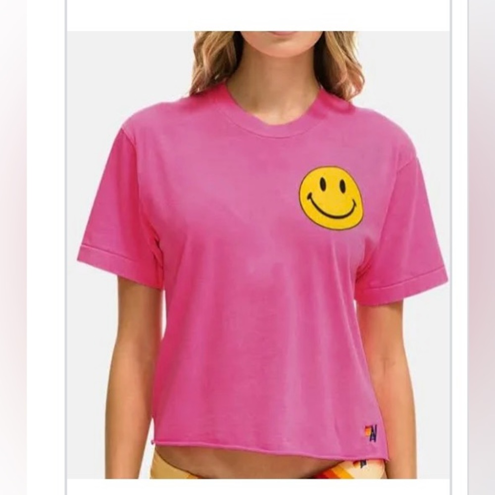 Aviator Nation Boyfriend crop tshirt